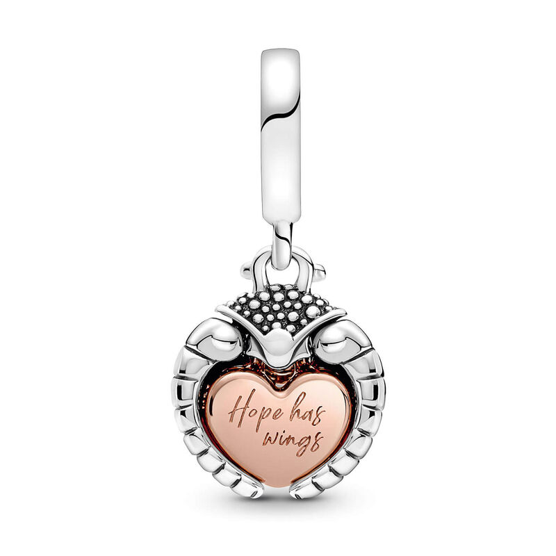 Pandora Pandora Club 2022 Ladybird & Heart Dangle Charm image number 2
