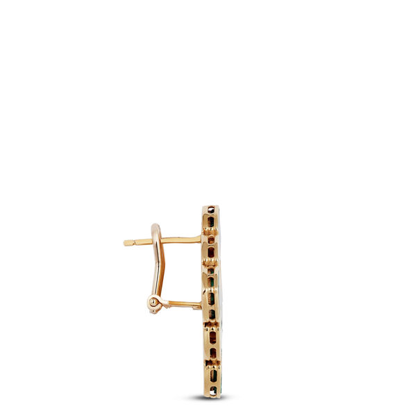 Toscano Flexy Checkerboard Malachite Earrings, 14K Yellow Gold