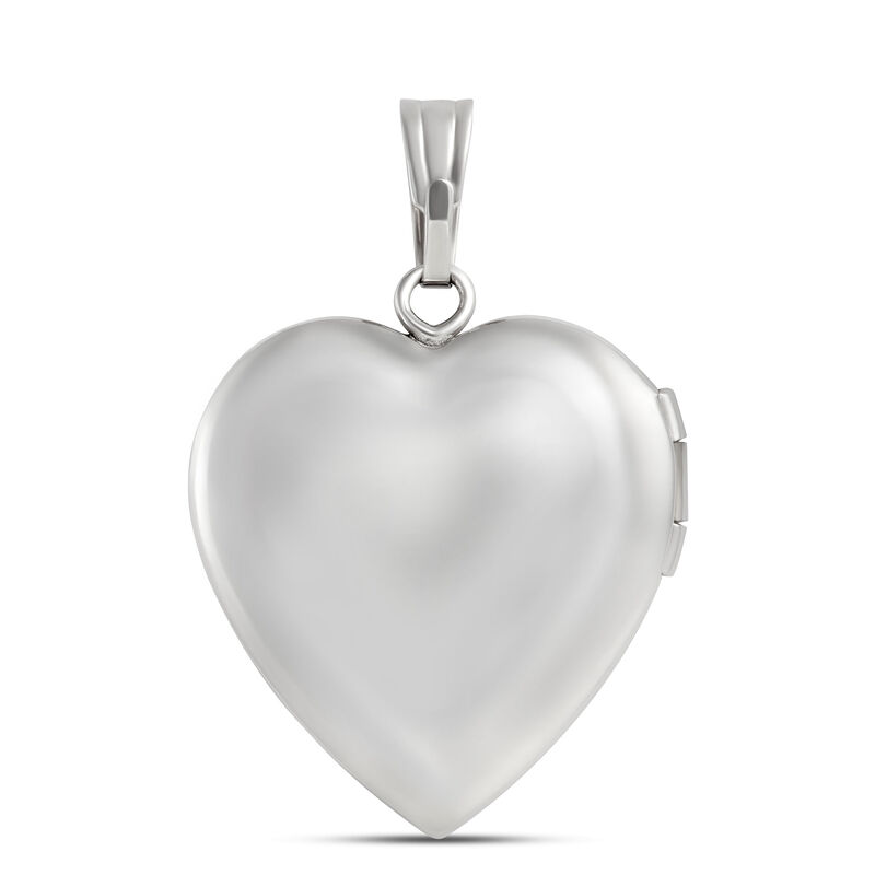 Diamond Heart Locket in Sterling Silver image number 1