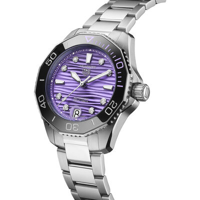 TAG Heuer Aquaracer Professional 300 Purple Dial Watch, 36mm