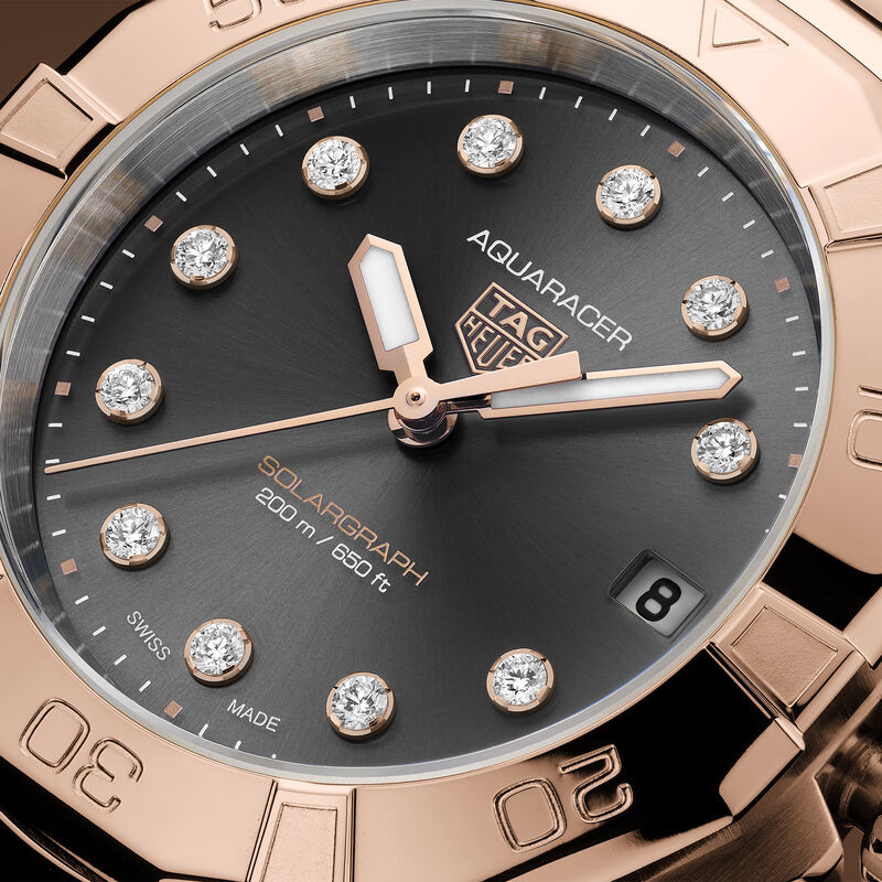 TAG Heuer Aquaracer Professional 200 Solargraph Black Dial Watch, 34mm image number 4