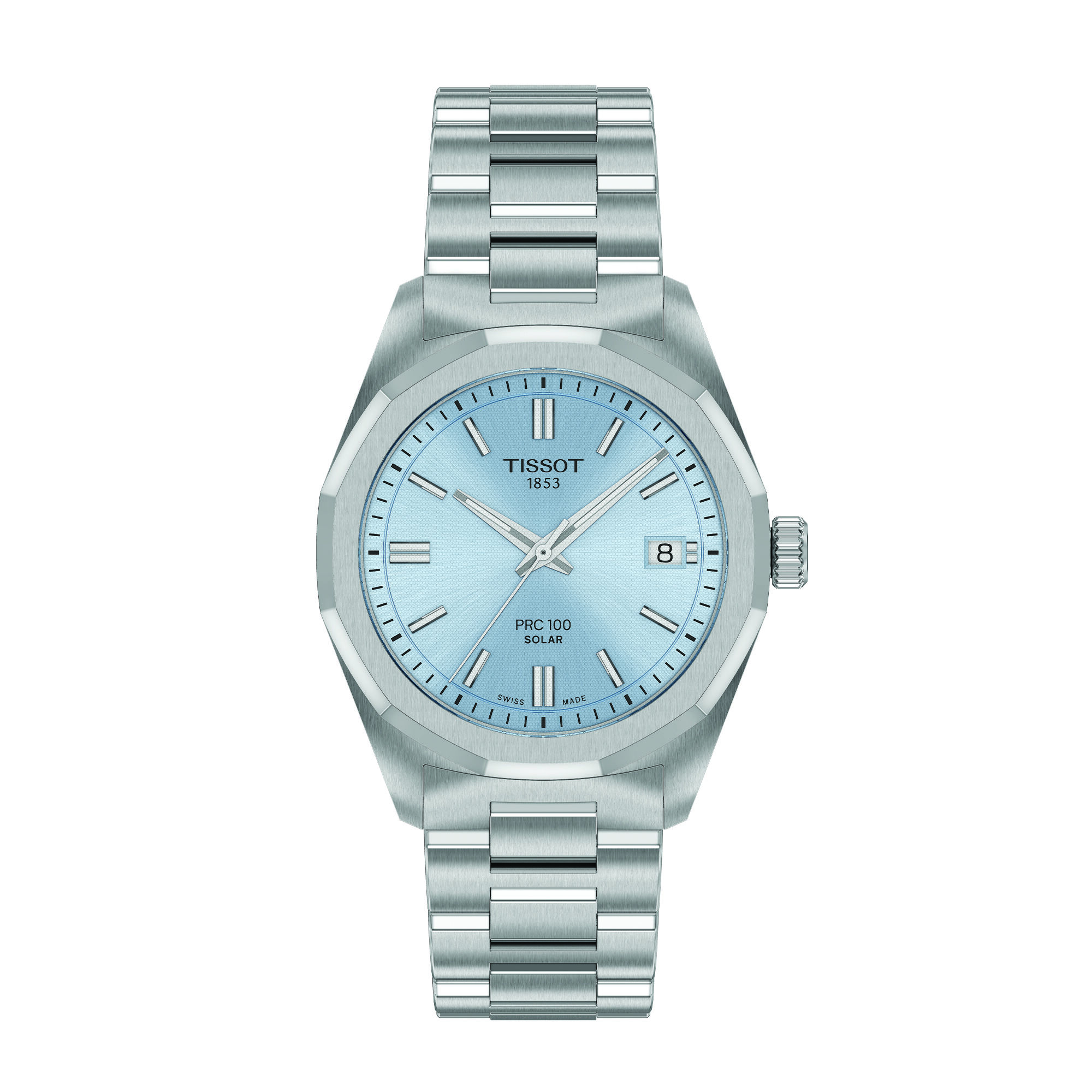 TISSOT PRC 100 Solar Blue Dial Watch, 34mm