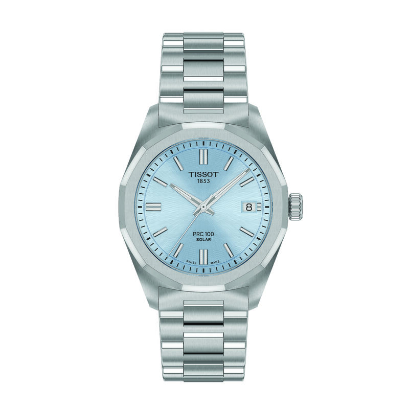 TISSOT PRC 100 Solar Blue Dial Watch, 34mm image number 0