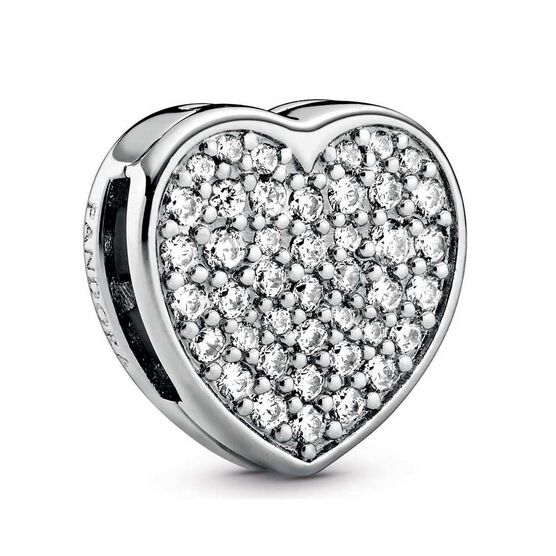 Pandora Reflexions™ Pavé CZ Heart Clip Charm - 798684C01 | Ben Bridge