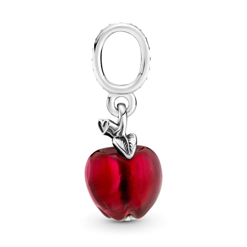 Pandora Murano Glass Red Apple CZ Dangle Charm image number 2