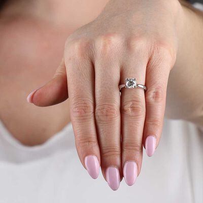 Diamond Solitaire Ring 14K, 1 & 1/2 ct.