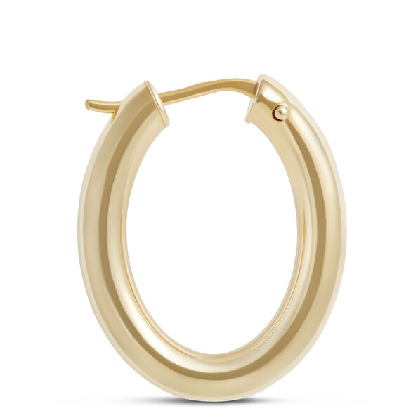 Toscano 21mm Oval Hoop Earrings, 14K Yellow Gold