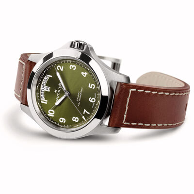 Hamilton Khaki Field King Day-Date Green Dial Watch, 40mm