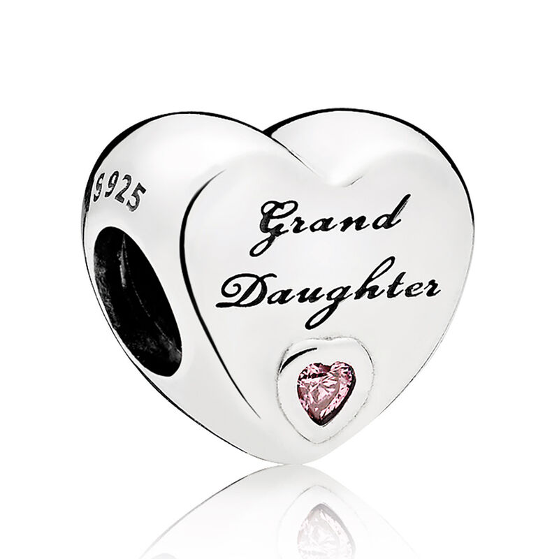 Pandora Pink CZ Granddaughter's Love Charm image number 1