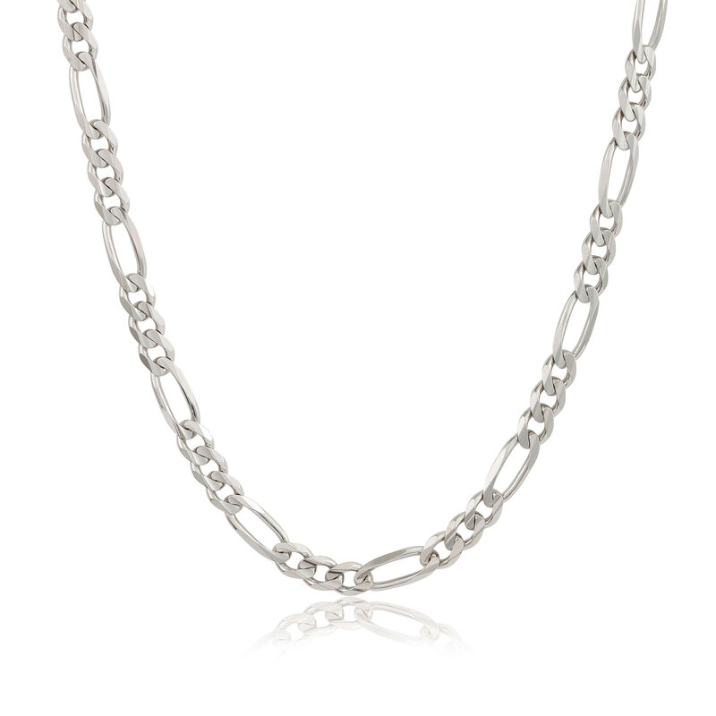 Figaro Chain Necklace, Silver, 24" image number 0