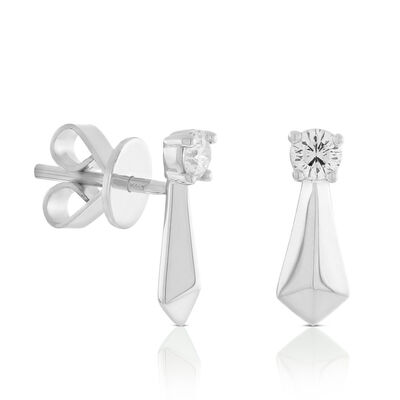 Jade Trau for Ben Bridge Signature Diamond Stud Earrings in Platinum