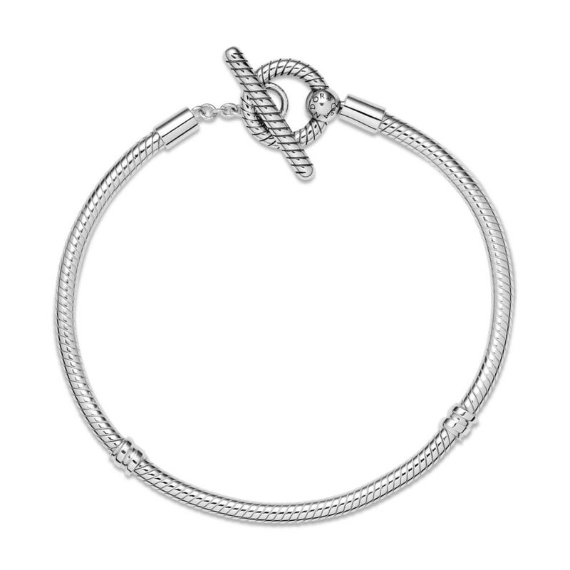 Pandora Moments T-Bar Snake Chain Bracelet image number 2