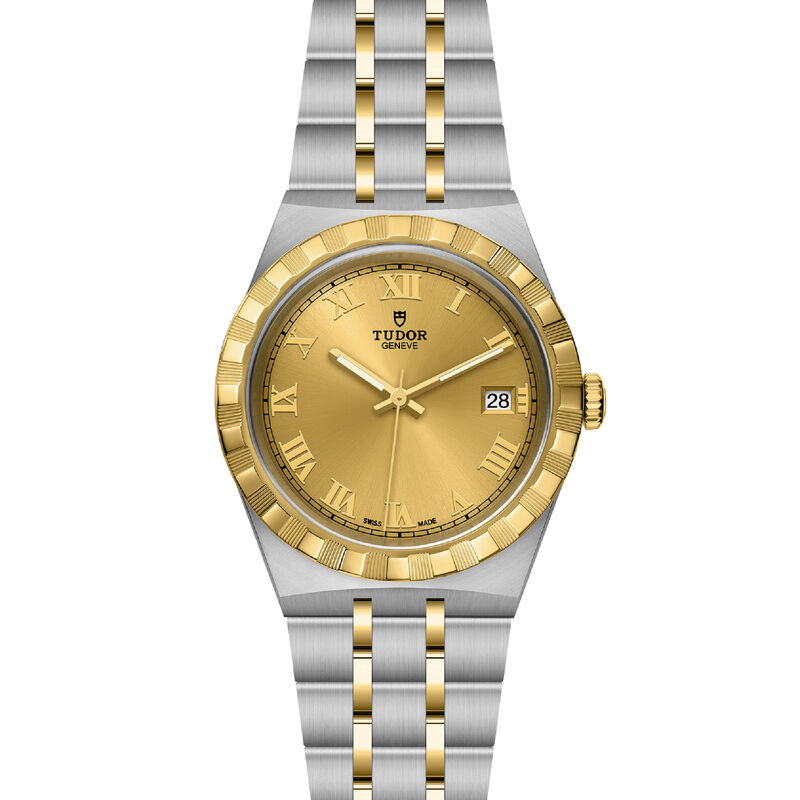 TUDOR Royal Watch Steel Case Champagne Dial Steel And Gold Bracelet, 38mm image number 1