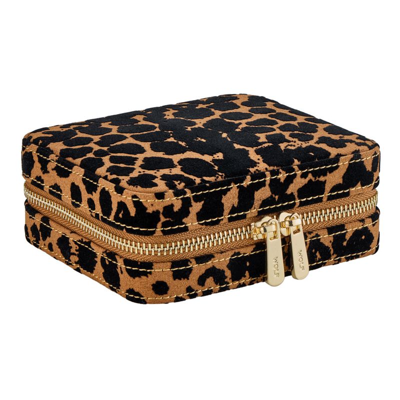 WOLF Savanna Leopard Print Jewelry Zip Case image number 1