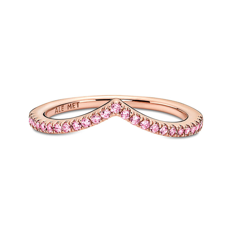 Pandora Timeless Wish Sparkling Pink CZ Ring image number 2
