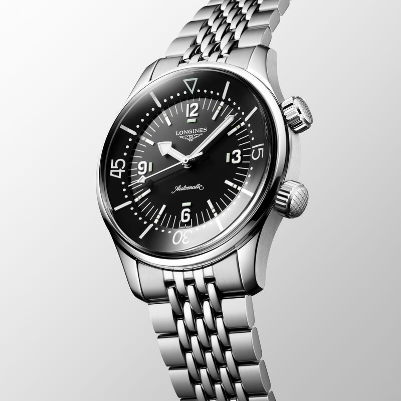 Longines Legend Diver Black Dial Watch, 39mm image number 1
