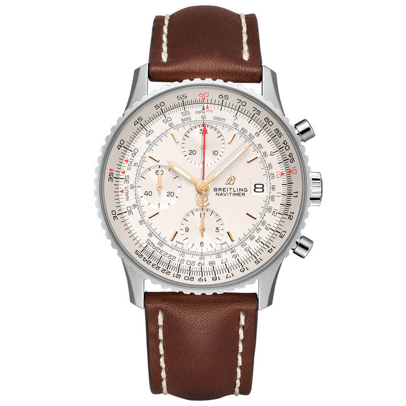 Breitling Navitimer Chronograph 41 Silver Leather Watch, 41mm image number 0