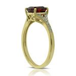 Madeira Citrine & Diamond Ring 14K