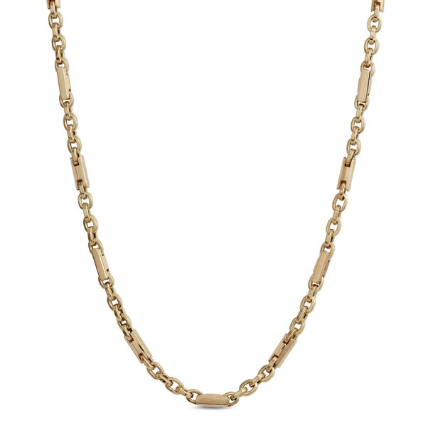 Toscano 24-Inch Mixed Link Neck Chain, 14K Yellow Gold