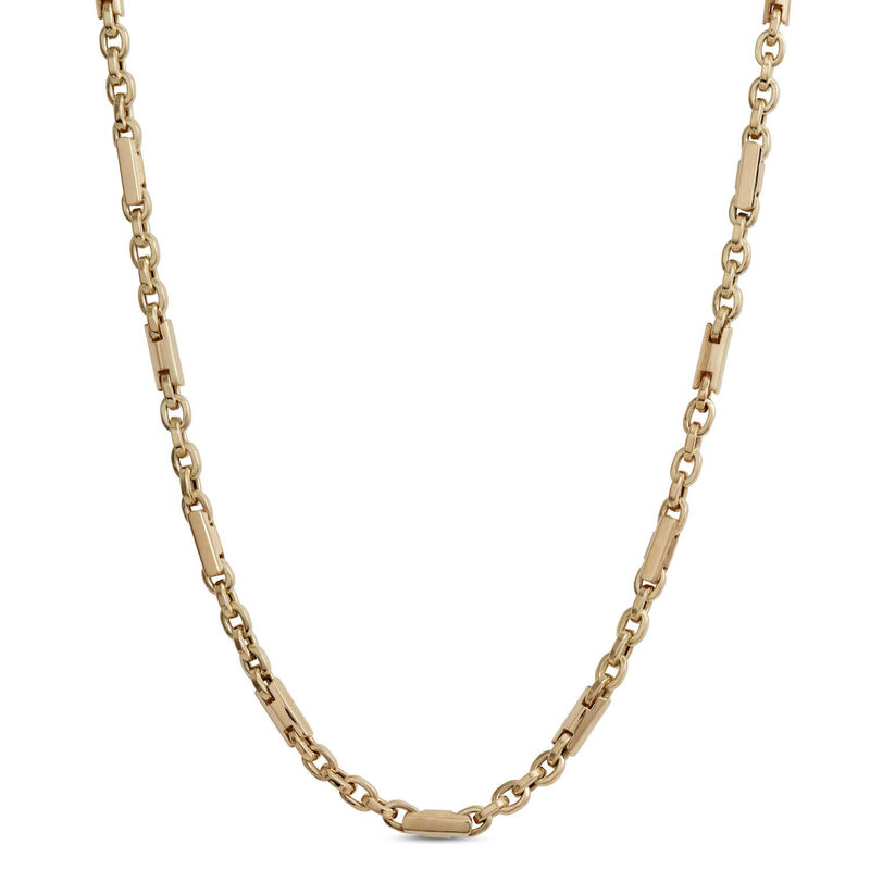 Toscano 24-Inch Mixed Link Neck Chain, 14K Yellow Gold image number 0