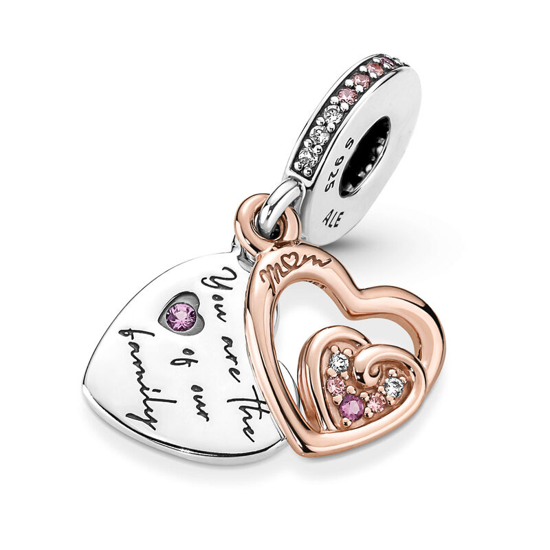 Pandora Entwined Infinite Hearts Double Dangle Charm image number 4
