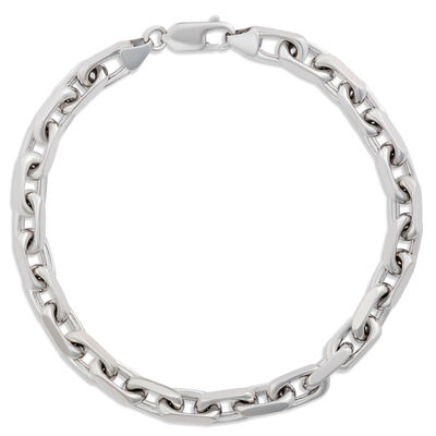Toscano 8.5-Inch Forzatina Link Bracelet, 14K White Gold