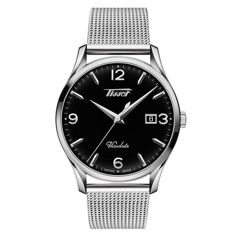 Tissot Heritage Visodate Black Dial Steel Watch, 40mm image number 0