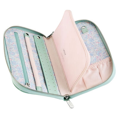 WOLF X LIBERTY Julia Interior Print Travel Jewelry Portfolio - Sage Green