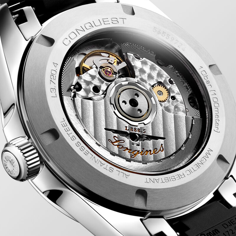 Longines Conquest Black Dial Watch, 38mm image number 4