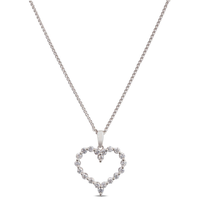 Diamond Heart Necklace 14K image number 0