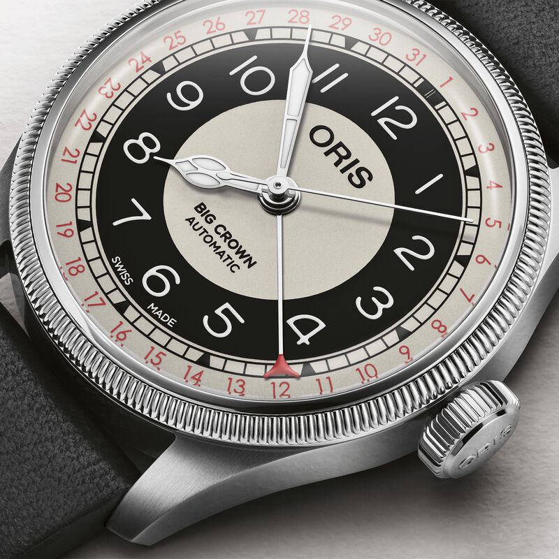 Oris Big Crown Pointer Date "BULLSEYE" Gray and Black Dial Watch, 38mm image number 3