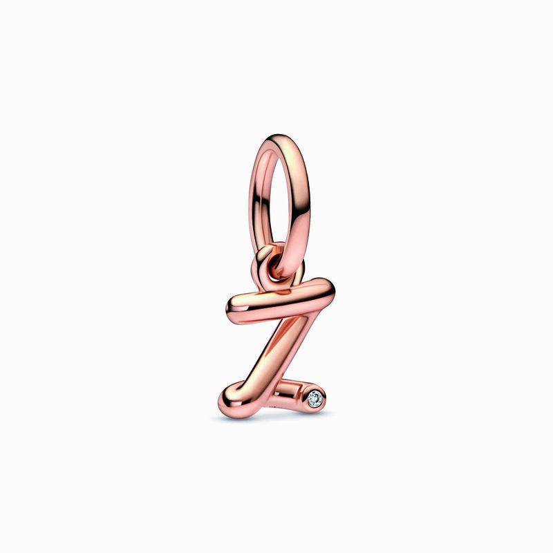 Pandora Letter Z Script Alphabet Dangle Charm image number 1