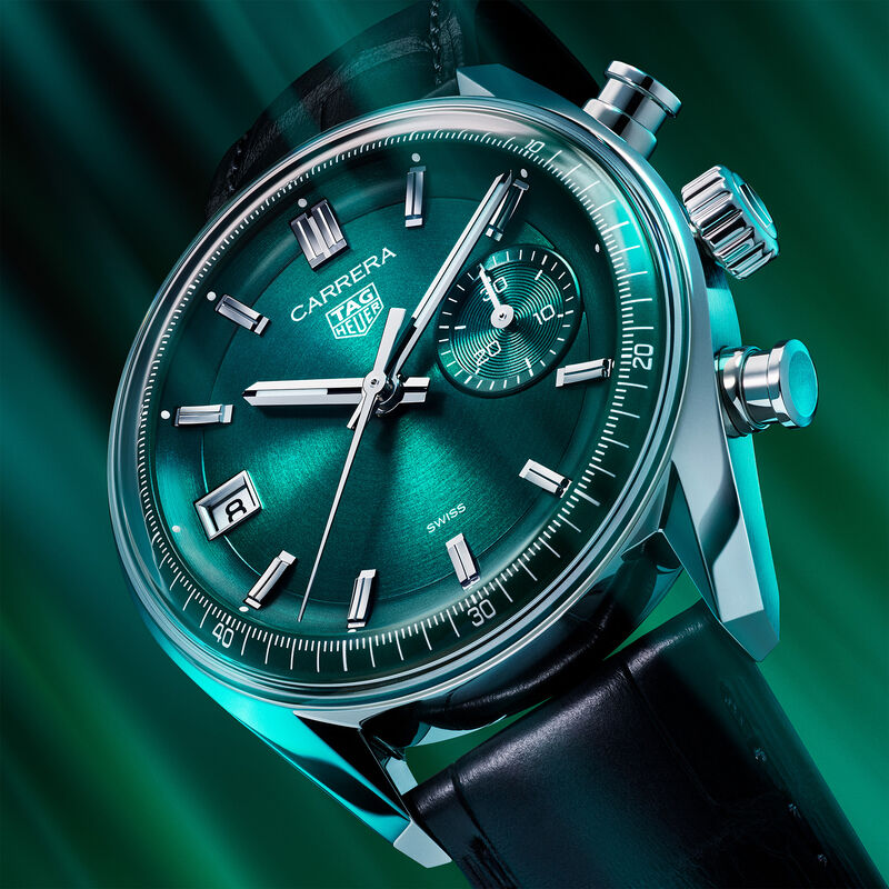 TAG Heuer Carrera Chronograph Green Dial, 39mm image number 4