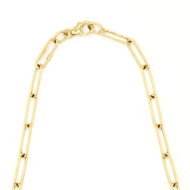 Toscano 18-Inch Graduated Paperclip Link Chain, 14K Yellow Gold image number 2