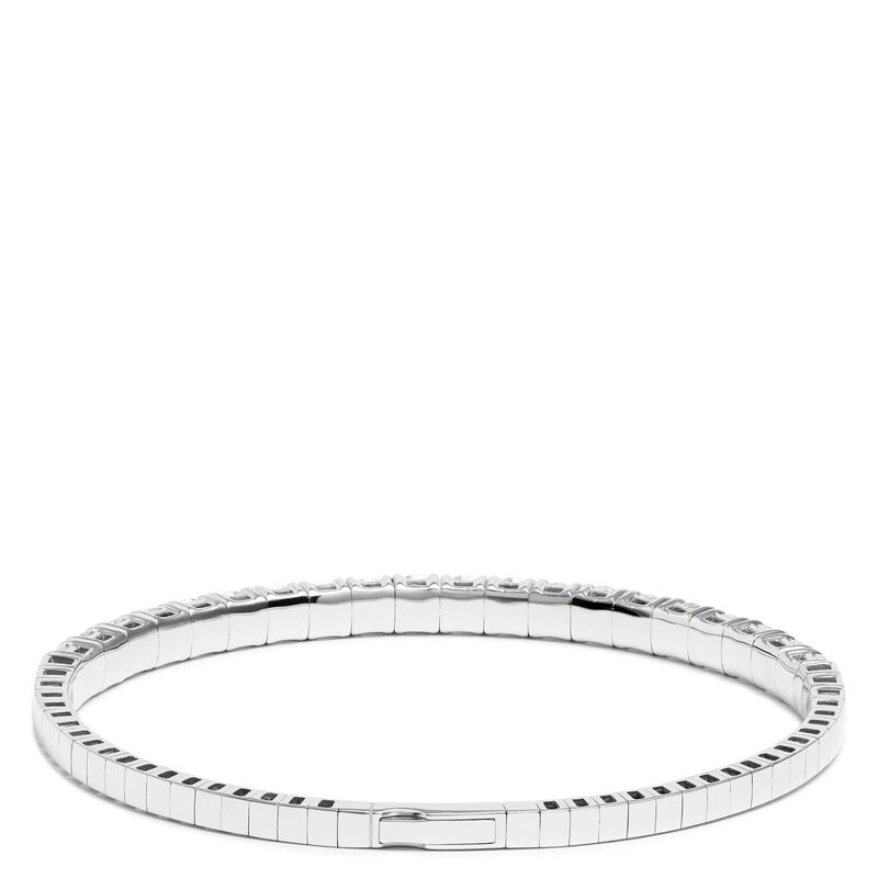 Flexy Diamond Bangle Bracelet, 14K White Gold image number 2