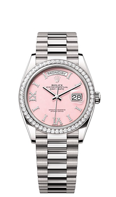Rolex Day-Date 36 Day-Date Oyster, 36 mm, white gold and diamonds - M128349RBR-0008 at Ben Bridge