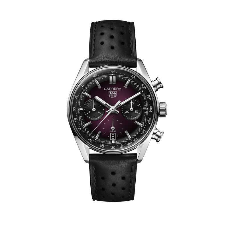 TAG Heuer Carrera Chronograph Purple Dial Watch, 39mm image number 0