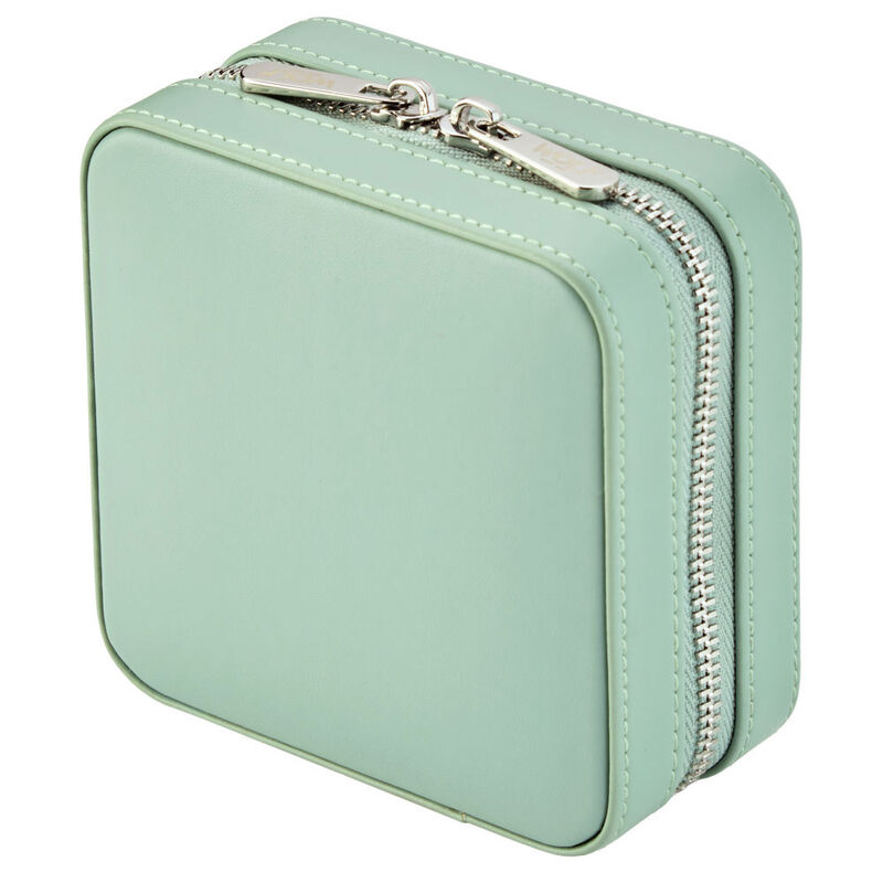 WOLF X LIBERTY Julia Interior Print Medium Jewelry Zip Case - Sage Green image number 2