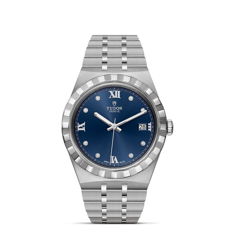 TUDOR Royal Watch Steel Case Blue Dial Steel Bracelet, 38mm image number 0