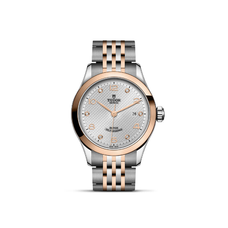 TUDOR 1926 Watch Rose Case Silver Dial Steel Bracelet, 28mm image number 0