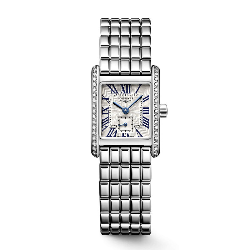 Longines Mini Dolcevita Watch Silver-Tone Dial Steel Case with Diamonds, 29mm image number 0