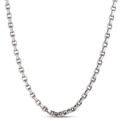 Toscano 24-Inch Rolo Necklace, 14K White Gold