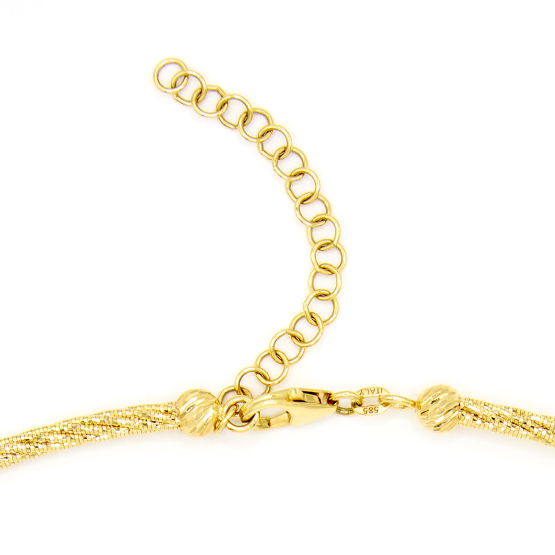 Flexible Omega 18-Inch Chain, 14K Yellow Gold image number 2