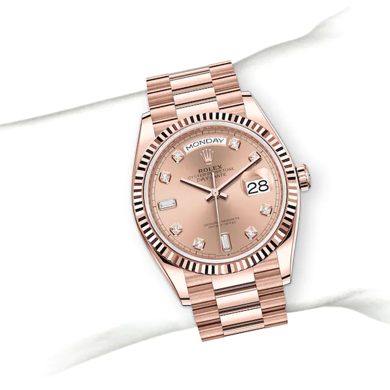 Rolex Day-Date 36 Day-Date Oyster, 36 mm, Everose gold - M128235-0009 at Ben Bridge