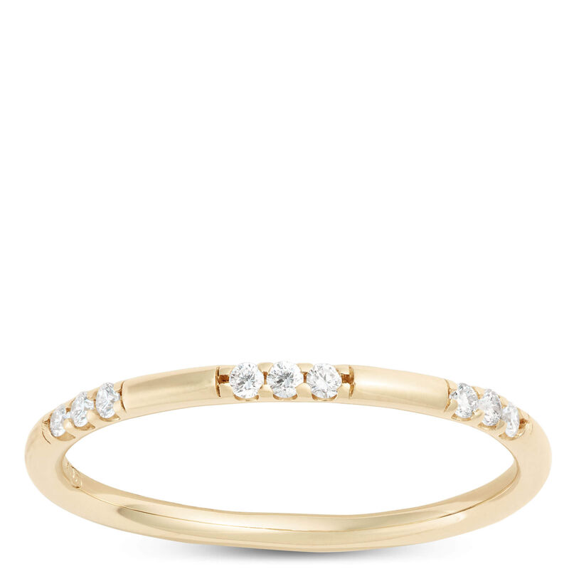 Stackable Round Diamond Ring, 14K Yellow Gold image number 0