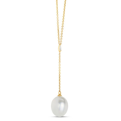 Cultured Freshwater Pearl Necklace, 14K Yellow Gold