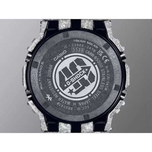G-Shock Full Metal Watch Digital Dial Silver-Tone Steel Bracelet, 49.3mm