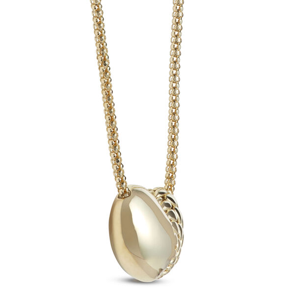 Toscano Puffed Heart Necklace, 14K Yellow Gold