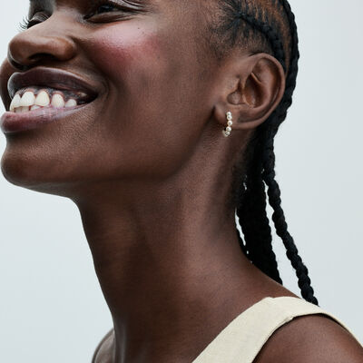 Pandora Treated Freshwater Cultured Pearls Open Hoop Earrings