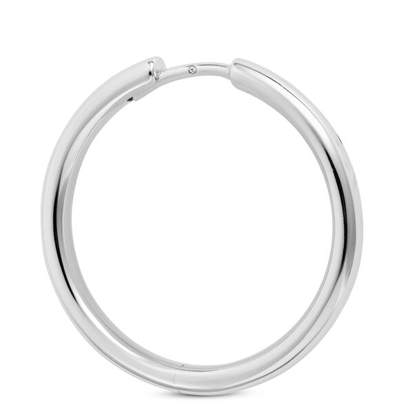 Lisa Bridge Hoop Earrings in Sterling Silver, 25mm